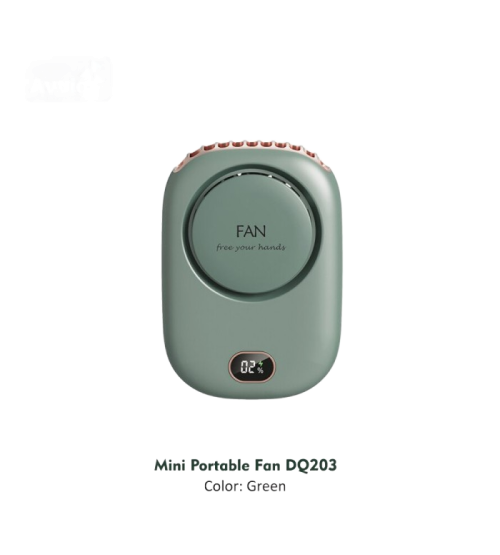 Alloet Kipas Angin Portable Model Kalung Leher Neck Fan 2000mAh DQ203